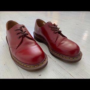 Doc Martens made in England cherry.